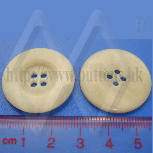 l inch flat bone buttons